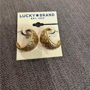 Lucky Brand Textured Gold Earrings